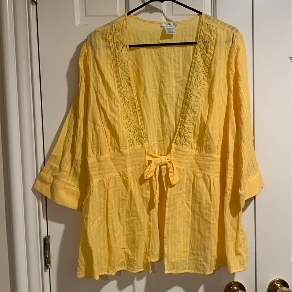 💛100% Cotton Tie Front Top💛